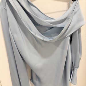 Jonathan Simkhai Light Blue Satin Blouse